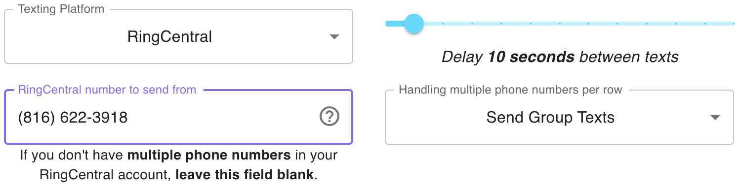 RingCentral From Number